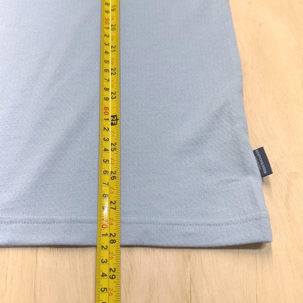 Scotch & Soda Mens Medium Short Sleeve Soft Knit Polo Shirt Blue NWT (read) - Picture 11 of 12